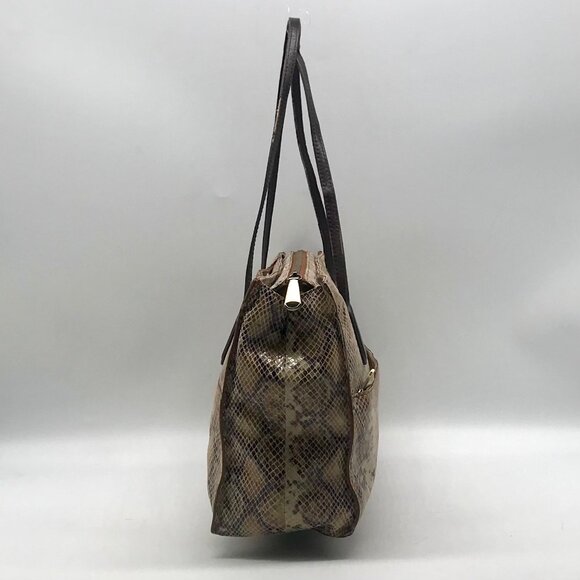 HOBO Friar Leather Python Embossed Shoulder Bag - Picture 3 of 12